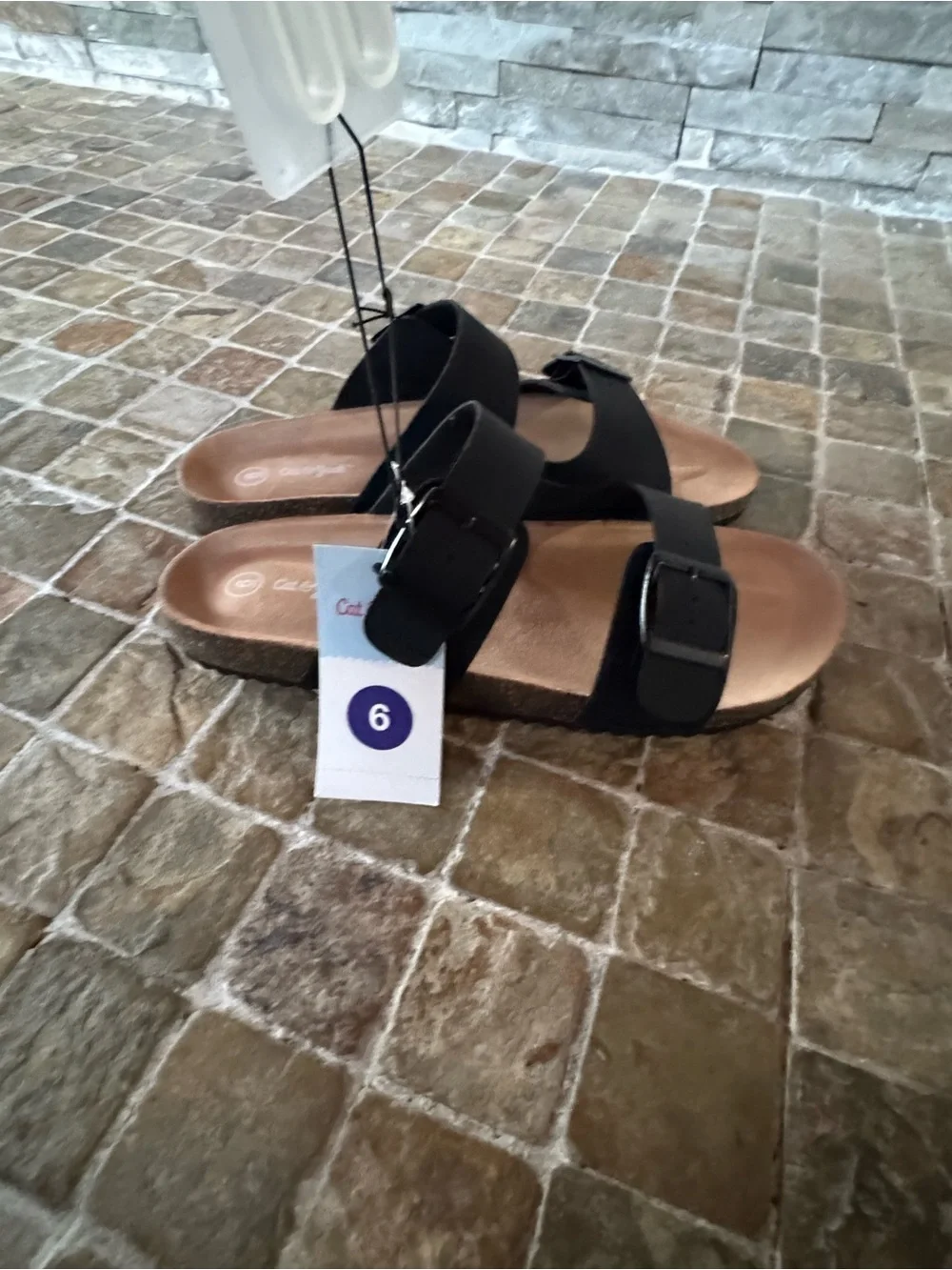 Cat & Jack Black Double-Buckle Kids Sandals